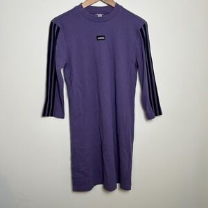 Adidas Dress Women‎ Size S? / M? 3 Stripe Moment Purple Preppy Sporty